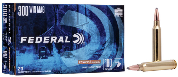 FEDERAL POWER SHOK .300 WINMAG 180GR SPEER HOT-COR SP, VPE: 20STÜCK #300WBS
