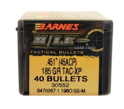 BARNES M/LE TAC-XP PISTOL .45 ACP/.451 185GR FB, VPE:40 STÜCK, #30552