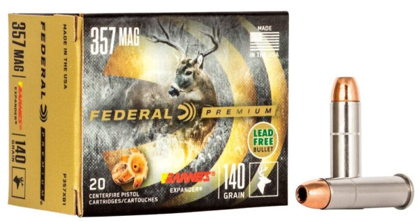 FEDERAL .357 MAG 140GR PREMIUM BARNES EXPANDER VITAL SHOK, VPE:20STÜCK, #P357XB1