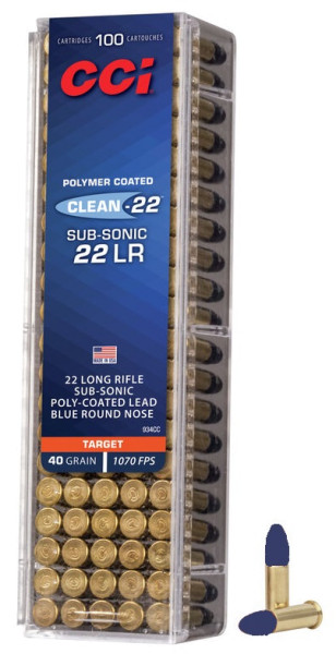 CCI CLEAN-22 .22LR 40GR POLYCOAT BLAU LRN VPE: 100STÜCK, #00934CC