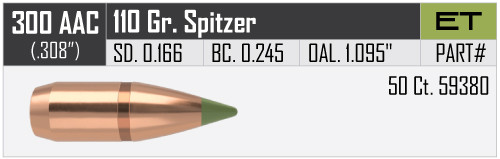 NOSLER E-TIP .300AAC/.308 110GR VPE: 50STÜCK #59380