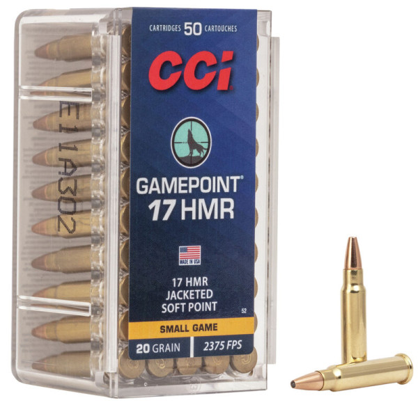 CCI GAMEPOINT .17HMR 20GR SP, VPE: 50STÜCK, #0052