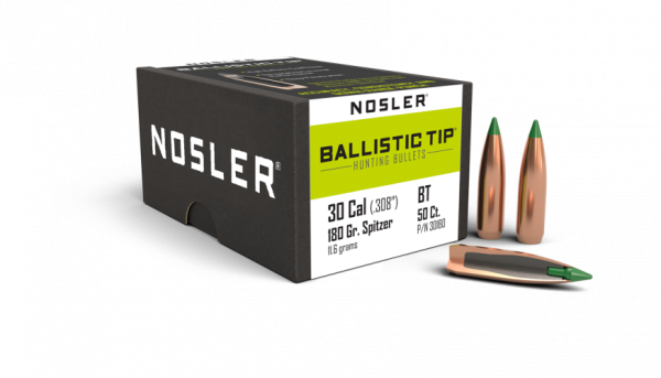 NOSLER BALLISTIC TIP HUNTING .30/.308 180GR VPE: 50STÜCK #30180