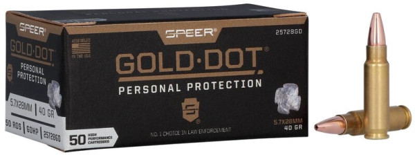 SPEER GOLD DOT 5,7X28MM 40GR GDHP, VPE: 50STÜCK, #25728GD