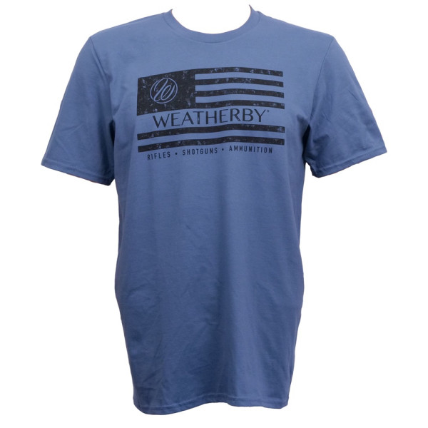 WEATHERBY WYOMING FLAG, MEN T-SHIRT BLAU GR:L, #ZMILAKE-L