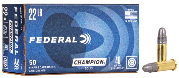 FEDERAL CHAMPION TARGET .22LR 40GR HIGH VELOCITY, 50STÜCK, #510