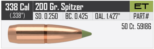 NOSLER E-TIP .338/.338 200GR VPE: 50STÜCK #59186