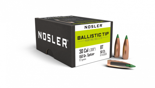 NOSLER BALLISTIC TIP HUNTING .30/.308 150GR, VPE: 50STÜCK, #30150