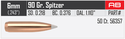NOSLER ACCUBOND 6MM/.243 90GR VPE: 50STÜCK #56357