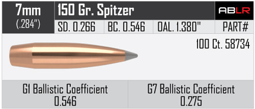 NOSLER ACCUBOND LONG RANGE 7MM/.284 150GR VPE: 100STÜCK #58734
