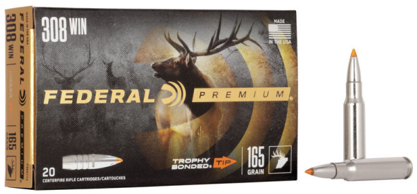 FEDERAL PREMIUM .308WIN 165GR TROPHY BONDED TIP, VPE: 20STÜCK, #P308TT2