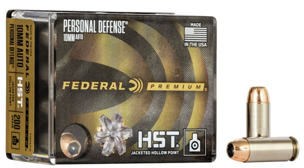 FEDERAL PREMIUM 10MM AUTO 200GR PERSONAL DEFENCE HST JHP, VPE: 20STÜCK, #P10HST1S