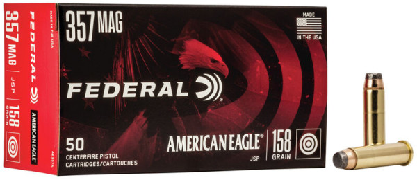 FEDERAL AMERICAN EAGLE .357 MAG 158GR JSP, VPE: 50STÜCK, #AE357A