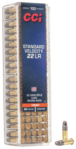 CCI STANDART VELOCITY .22LR 40GR BLEI RN, VPE: 100STÜCK, #0032