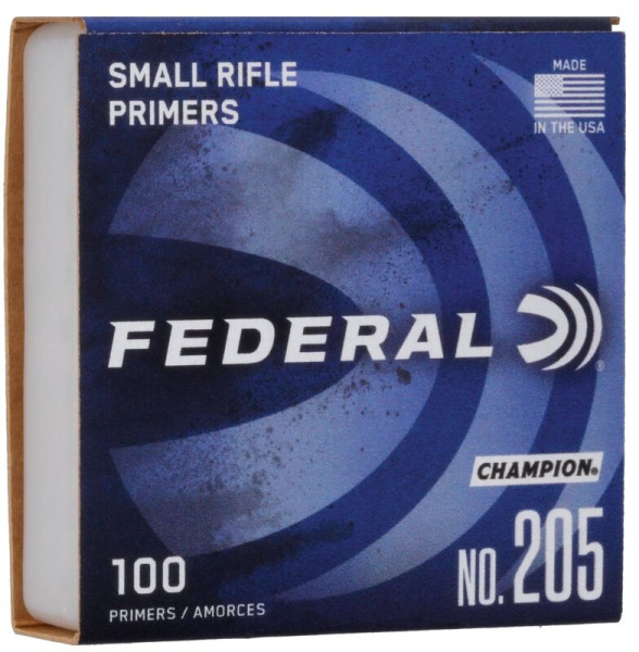 FEDERAL ZÜNDHÜTCHEN SMALL RIFLE PRIMER, VPE:1000 STÜCK, #205I
