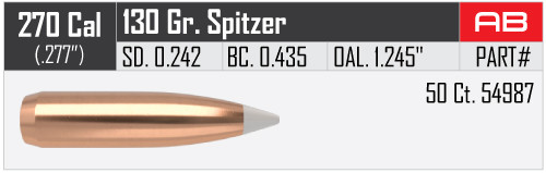 NOSLER ACCUBOND .270/.277 130GR VPE: 50STÜCK #54987