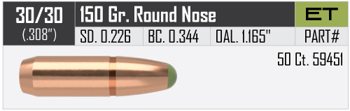 NOSLER E-TIP .30-30/.308 150GR RN VPE: 50STÜCK #59451