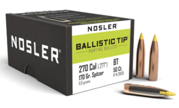 NOSLER BALLISTIC TIP HUNTING .270/.277 170GR SPITZER, VPE: 50STÜCK, #28135