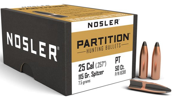 NOSLER PARTITION .25/.257 115GR SP, VPE: 50STÜCK, #16318