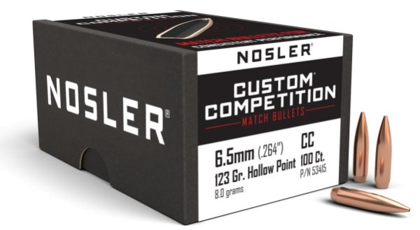 NOSLER CUSTOM COMPETITION 6,5MM/.264 123GR HPBT, VPE: 100STÜCK, #53415