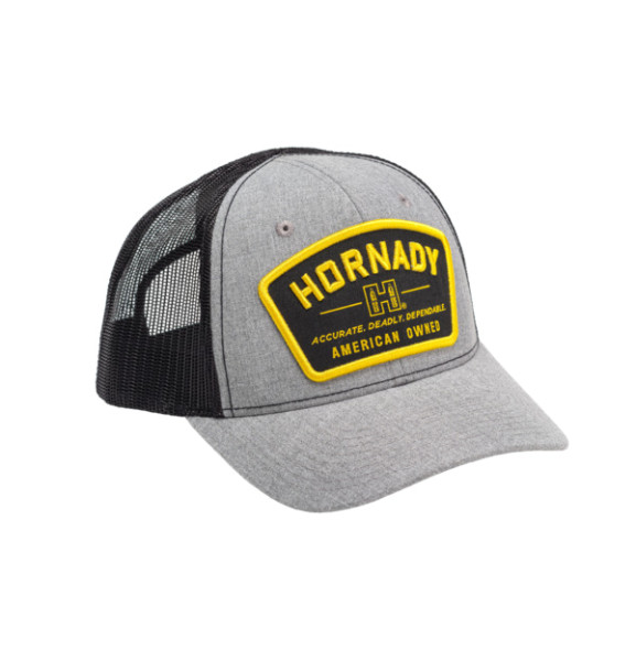 HORNADY SCHILDMÜTZE GRAU/SCHWARZ "AMERICAN OWNED", #99236