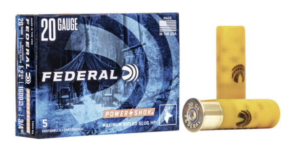 FEDERAL POWER SHOK 20/70, 328GR SLUG HP, VPE: 5STÜCK, #F203RS
