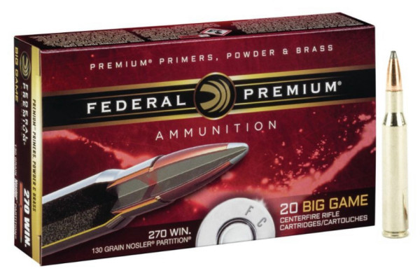 FEDERAL .270 WIN 130GR NOSLER PARTITION, VPE: 20STÜCK, #P270P