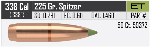 NOSLER E-TIP .338/.338 225GR VPE: 50STÜCK #59372