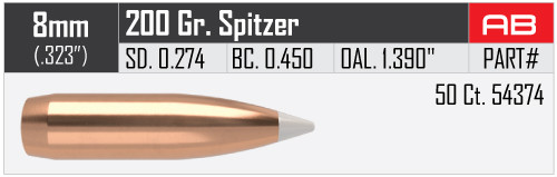 NOSLER ACCUBOND 8MM/.323 200GR VPE: 50STÜCK #54374