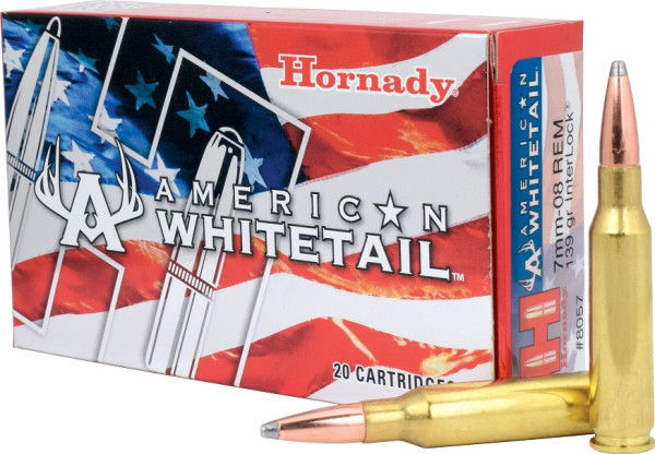 HORNADY AMERICAN WHITETAIL 7MM-08REM 139GR INTERLOCK SP, VPE: 20STÜCK, #8057
