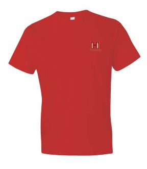 HORNADY RED T-SHIRT FRONT CHEST W/RED HORNADY LOGO -SIZE: XXXL- POLY/COTTON, #99601