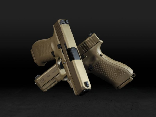 GLOCK PISTOLE G19X MOS/PR 9MM LUGER PISTOL SET 4`/10,2 CM COYOTE, #18036