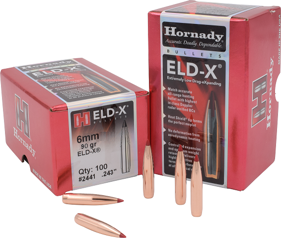 HORNADY ELD-X 6MM/.243 90GR, VPE: 100STÜCK, #2441