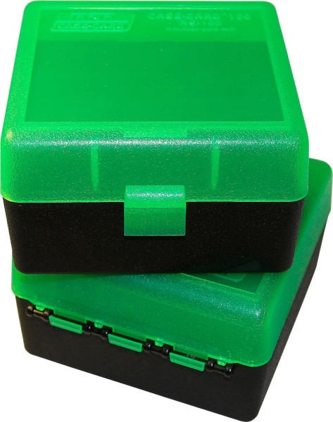 MTM PATRONENBOX 100ER, TRANSPARENT GREEN/ SCHWARZ, #RS-100-16T