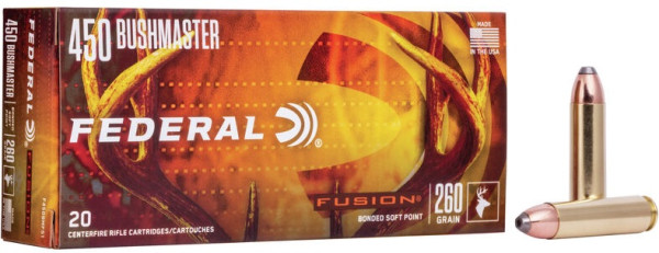 FEDERAL FUSION .450 BUSHMASTER 300GR SP, VPE:20STÜCK, #F450BMFS1