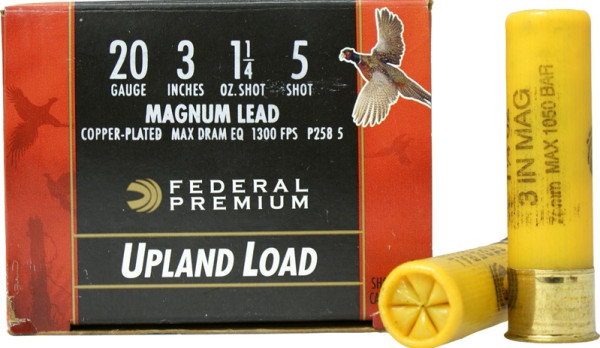 FEDERAL PREMIUM WING-S MAG LEAD SHOTSHELL .20/76 COPPER PLATED, VPE:25STÜCK, #P2585