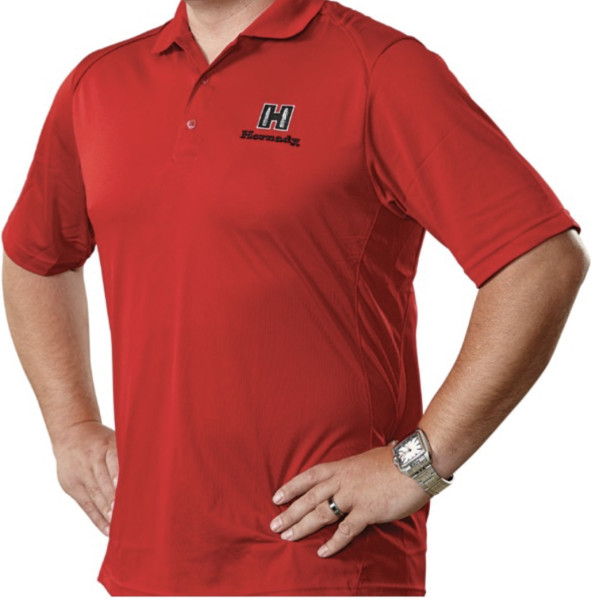 HORNADY RED POLO SHIRT 58% BAUMWOLLE, 38% POLYESTER, 4% ELASTAN, SIZE: L, #99731L