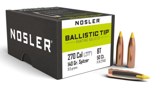 NOSLER BALLISTIC TIP HUNTING .270/.277 140GR, VPE:50STÜCK #27140
