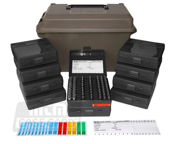 MTM MUNITIONSBOX 9MM FÜR 1000- SCHUSS. INCL.10x P-100-9 DARK EARTH, #ACC9