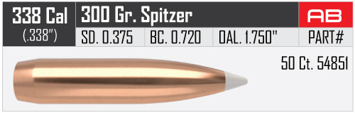 NOSLER ACCUBOND .338/.338 300GR VPE: 50STÜCK #54851