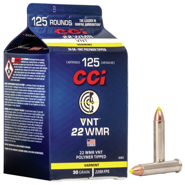 CCI VNT .22WMR 30GR VPE: 125STÜCK, #00929CC