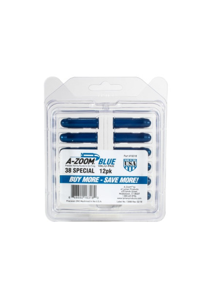 A-ZOOM .38 SPECIAL PUFFERPATRONEN -BLUE- VPE: 12STÜCK, #16318
