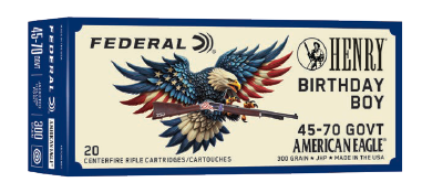 FEDERAL .45-70 GOVT 300GR JSP "HENRY BIRTHDAY BOY EDITION", vPE: 20STÜCK, #4570HENRY