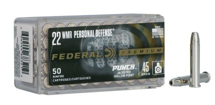 FEDERAL PERSONAL DEFENSE PUNCH .22 MAG 45GR JHP, VPE:50STÜCK, #PD22WMR1