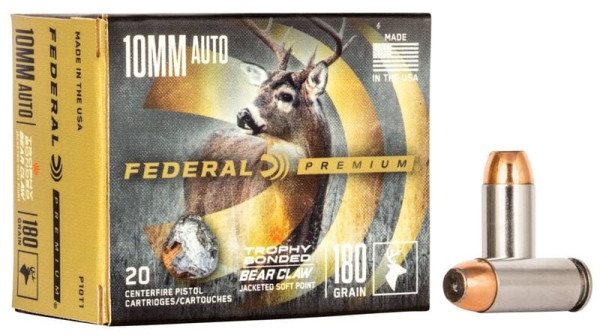 FEDERAL TROPHY BONDED 10MM AUTO 180GR JSP, VPE:20STÜCK, #P10T1