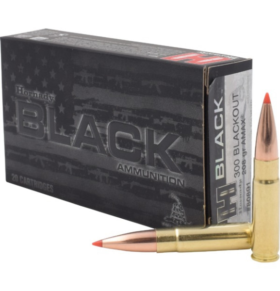 HORNADY BLACK .300 BLACKOUT 208GR A-MAX BLACK, VPE: 20STÜCK #80891