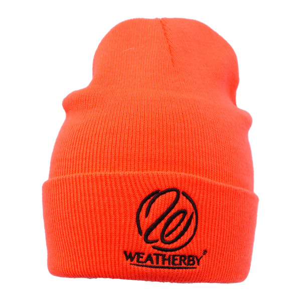 WEATHERBY BEANIE MÜTZE BLAZE ORANGE MIT LOGO, #ZMI4829