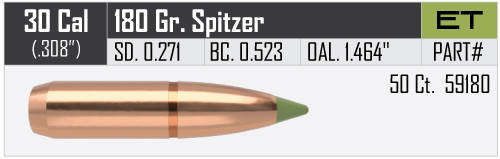 NOSLER E-TIP .30/.308 180GR VPE: 50STÜCK #59180