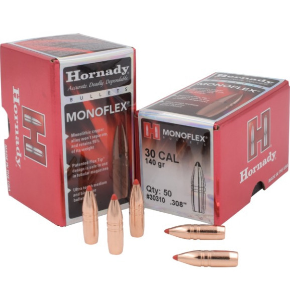 HORNADY MONOFLEX .30/.308 (30-30) 140GR, VPE: 50STÜCK, #30310