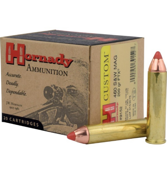 HORNADY CUSTOM .460 S&W 200GR FTX, VPE: 20STÜCK, #9152